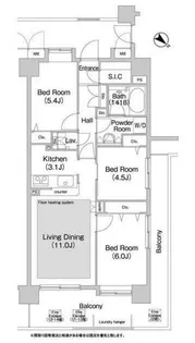 コンフォリア板橋仲宿【4階】の間取り