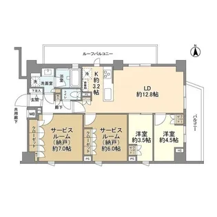 オープンレジデンシア北綾瀬コート【8階】の間取り