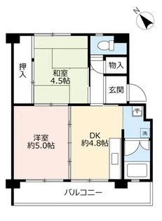 UR香里【2階】の間取り