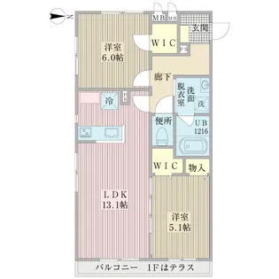 プランタン桜並木【1階】の間取り