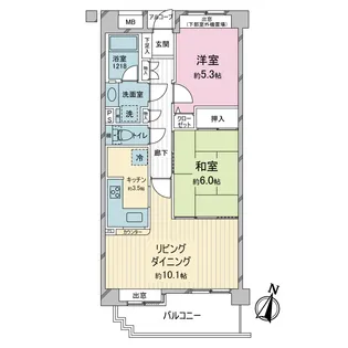 ステイツ所沢グランビア【5階】の間取り