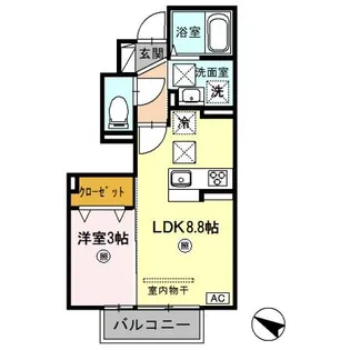 ソフィア ドゥ ボヌール 吉敷 B棟【1階】の間取り