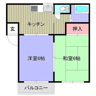 コスモハイツ【2階】の間取り