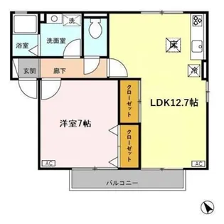 メゾン・リヴェール B【1階】の間取り