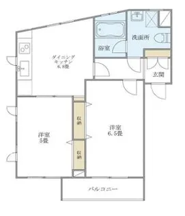 ウェルハウス東大井C棟【1階】の間取り