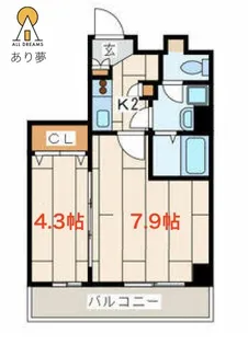 La Bella Vita 横浜大通り公園【4階】の間取り