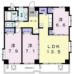 ディア ファミリア【3階】の間取り