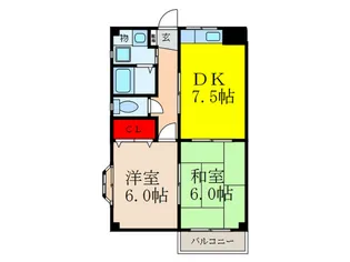 セラヴィ茨木【4階】の間取り