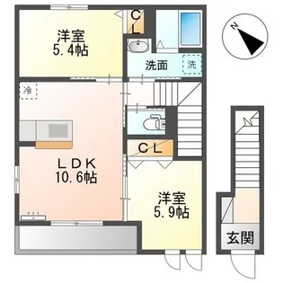 ボンヌール【2階】の間取り