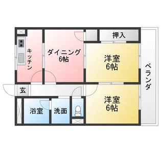 中島コーポラス【3階】の間取り