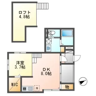 CASA FIORE浅間町【1階】の間取り