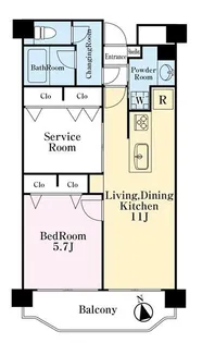 ニュー目黒フラワーマンション(ニューメグロフラワーマンション)【12階】の間取り