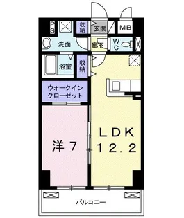 エスペランサ国立【7階】の間取り