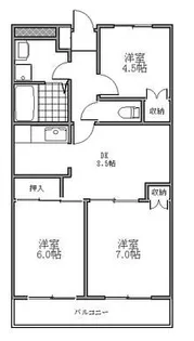 ヴィラエスティナ2番館【2階】の間取り