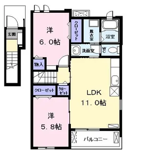 ノーヴァ藤江 II【2階】の間取り