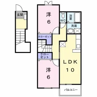 ハイファイン藤【2階】の間取り