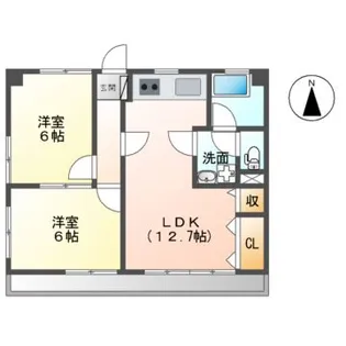 第二秋善ビル【2階】の間取り