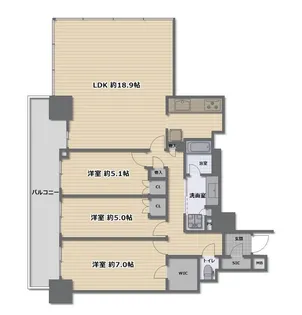 ザ・セントラルマークタワー【11階】の間取り