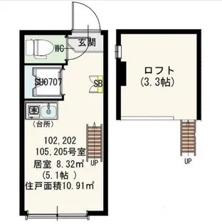 ラルーチェ【1階】の間取り