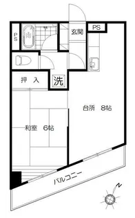 オークタス蕪木【4階】の間取り