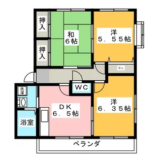 グランデージリフレ【2階】の間取り
