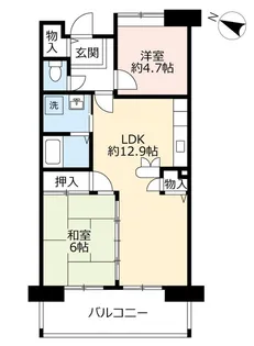 URグリーンヒルズ六甲【3階】の間取り