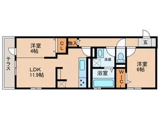 プラムツリー EAST【1階】の間取り