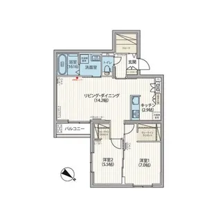 エフュート宮の沢【1階】の間取り