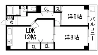 メゾン花屋敷【1階】の間取り