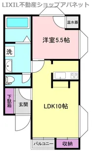 メゾンフォルテB【1階】の間取り