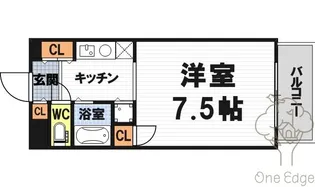 エトワール北梅田【10階】の間取り