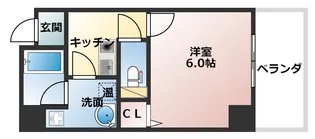 メゾンルージュ谷町【4階】の間取り