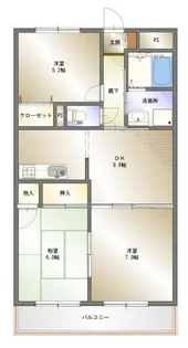 クレールヴィラIYODA【2階】の間取り