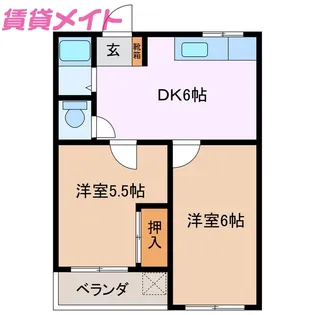 サンリッチ生桑【2階】の間取り