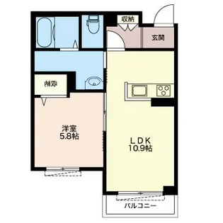 シャーメゾンK湘南【2階】の間取り