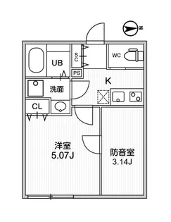 T‘s Cuore MUSE 落合【1階】の間取り