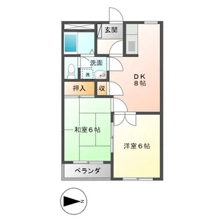 コンフォート楠【1階】の間取り