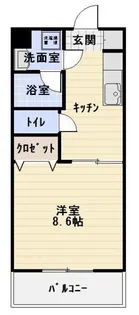 リヴァービュウ【3階】の間取り