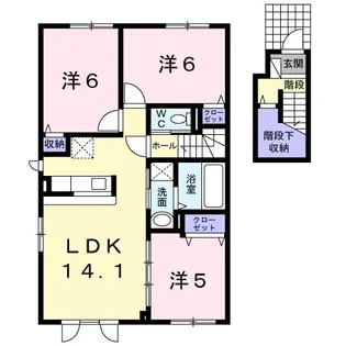 メゾン デェ ヨシノ【2階】の間取り