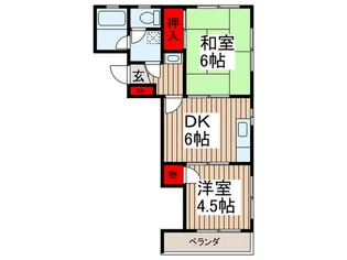 メゾンロワール【1階】の間取り