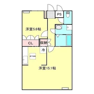 スカイヒルズC【1階】の間取り