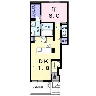 グラース ボヌール【1階】の間取り