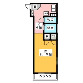 レジデンスTL・西荘【4階】の間取り