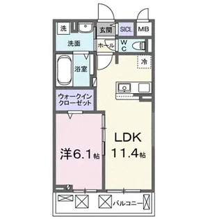 リオラ I【2階】の間取り