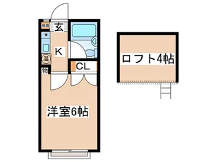 アップルハイツみさを【2階】の間取り