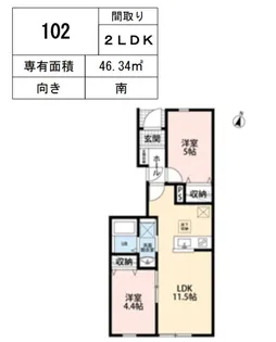 リーブルファイン川口榛松【2階】の間取り