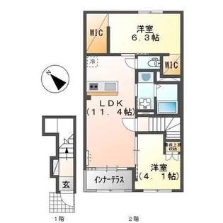 ロータスコートII【2階】の間取り