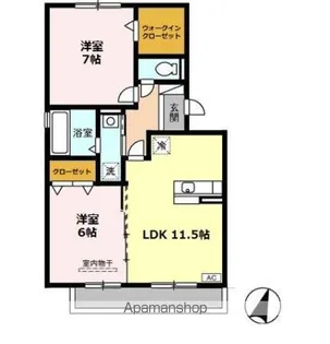 グラン・ドミール古賀 B棟【2階】の間取り