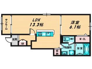 ラ・テールII【1階】の間取り