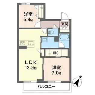 ベレオ姉崎東【2階】の間取り
